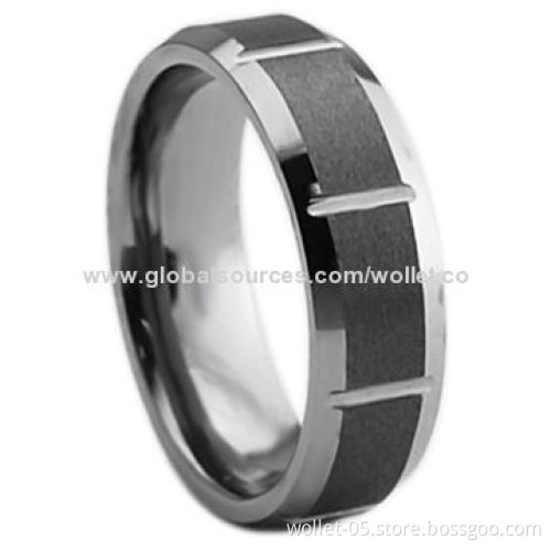 Fashionable Men's Ring Made Of Tungsten, Can be Customized Icons and Logos